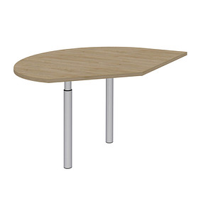 röhr Anbautisch höhenverstellbar Techno hickory-eiche, silber freiform 104,0 x 126,5 x 68,0 - 82,0 cm röhr Anbautisch höhenverstellbar Techno hickory-eiche, silber freiform 104,0 x 126,5 x 68,0 - 82,0 cm von röhr
