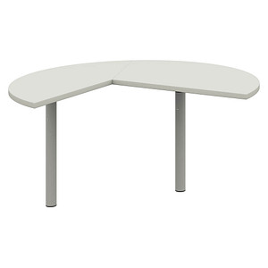 röhr Anbautisch höhenverstellbar Techno weiß, silber freiform 130,0 x 128,0/65,0 x 68,0 - 82,0 cm röhr Anbautisch höhenverstellbar Techno weiß, silber freiform 130,0 x 128,0/65,0 x 68,0 - 82,0 cm von röhr
