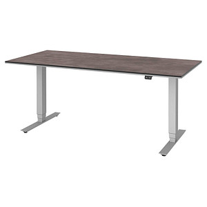röhr Imperia elektrisch höhenverstellbarer Schreibtisch quarzit rechteckig, T-Fuß-Gestell silber 160,0 x 80,0 cm röhr Imperia elektrisch höhenverstellbarer Schreibtisch quarzit rechteckig, T-Fuß-Gestell silber 160,0 x 80,0 cm von röhr
