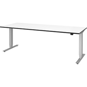 röhr Imperia elektrisch höhenverstellbarer Schreibtisch weiß rechteckig, T-Fuß-Gestell silber 200,0 x 80,0 cm röhr Imperia elektrisch höhenverstellbarer Schreibtisch weiß rechteckig, T-Fuß-Gestell silber 200,0 x 80,0 cm von röhr