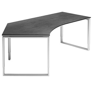 röhr Imperia höhenverstellbarer Schreibtisch quarzit Bogenform, Kufen-Gestell silber 217,0 x 114,0 cm röhr Imperia höhenverstellbarer Schreibtisch quarzit Bogenform, Kufen-Gestell silber 217,0 x 114,0 cm von röhr
