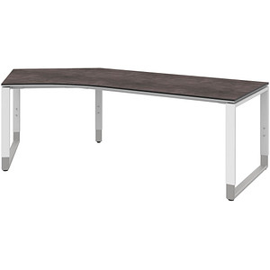 röhr Imperia höhenverstellbarer Schreibtisch quarzit Bogenform, Kufen-Gestell weiß 217,0 x 114,0 cm röhr Imperia höhenverstellbarer Schreibtisch quarzit Bogenform, Kufen-Gestell weiß 217,0 x 114,0 cm von röhr