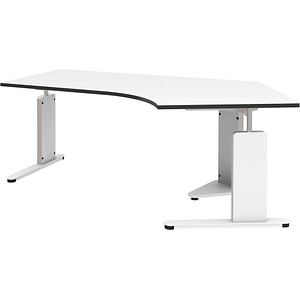 röhr Imperia höhenverstellbarer Schreibtisch weiß Bogenform, C-Fuß-Gestell weiß 217,0 x 114,0 cm röhr Imperia höhenverstellbarer Schreibtisch weiß Bogenform, C-Fuß-Gestell weiß 217,0 x 114,0 cm von röhr