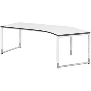 röhr Imperia höhenverstellbarer Schreibtisch weiß Bogenform, Kufen-Gestell weiß 217,0 x 114,0 cm röhr Imperia höhenverstellbarer Schreibtisch weiß Bogenform, Kufen-Gestell weiß 217,0 x 114,0 cm von röhr