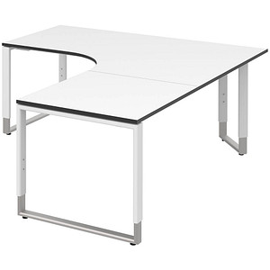 röhr Imperia höhenverstellbarer Schreibtisch weiß L-Form, Kufen-Gestell weiß 180,0 x 80,0/200,0 cm röhr Imperia höhenverstellbarer Schreibtisch weiß L-Form, Kufen-Gestell weiß 180,0 x 80,0/200,0 cm von röhr
