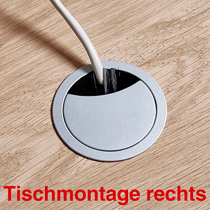 röhr Kabeldurchführung 6,0 cm silber von röhr