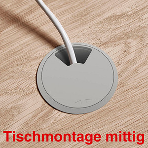 röhr Kabeldurchführung 6,0 cm silber röhr Kabeldurchführung 6,0 cm silber von röhr