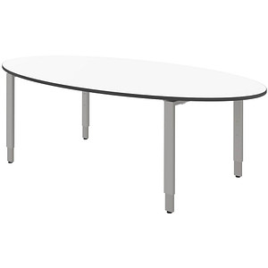 röhr Konferenztisch Imperia weiß oval, 4-Fuß-Gestell alu, 220,0 x 110,0 x 68,0 - 82,0 cm röhr Konferenztisch Imperia weiß oval, 4-Fuß-Gestell alu, 220,0 x 110,0 x 68,0 - 82,0 cm von röhr