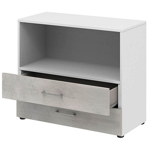 röhr Regalschrank direct.office, 859B281000 weiß, beton 80,0 x 34,4 x 72,0 cm von röhr