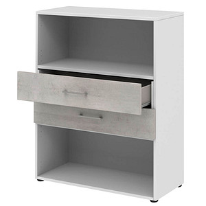 röhr Regalschrank direct.office, 859B381000 weiß, beton 80,0 x 34,4 x 107,2 cm von röhr