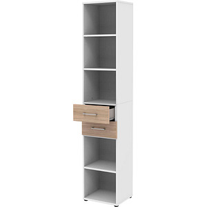 röhr Regalschrank direct.office, 859S641000 weiß, sonoma-eiche 40,0 x 34,4 x 212,5 cm röhr Regalschrank direct.office, 859S641000 weiß, sonoma-eiche 40,0 x 34,4 x 212,5 cm von röhr