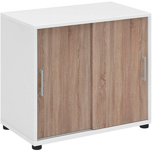 röhr Schiebetürenschrank direct.office, 859S231000 weiß, eiche 1 Fachboden 80,4 x 42,5 x 74,0 cm von röhr