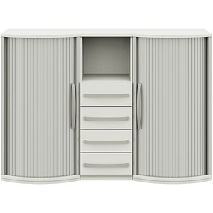 röhr Sideboard Techno, 019-507-9010-90-B1 weiß, silber 162,7 x 43,0 - 53,0 x 111,7 cm röhr Sideboard Techno, 019-507-9010-90-B1 weiß, silber 162,7 x 43,0 - 53,0 x 111,7 cm von röhr