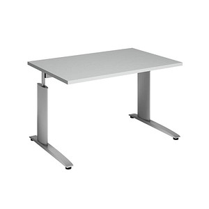röhr Techno höhenverstellbarer Schreibtisch hellgrau rechteckig, C-Fuß-Gestell silber 120,0 x 80,0 cm röhr Techno höhenverstellbarer Schreibtisch hellgrau rechteckig, C-Fuß-Gestell silber 120,0 x 80,0 cm von röhr