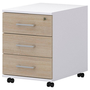 röhr direct.office Rollcontainer sonoma-eiche 3 Auszüge 42,5 x 50,0 x 55,0 cm von röhr