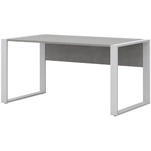 röhr direct.office Schreibtisch beton rechteckig, Kufen-Gestell weiß 150,0 x 80,0 cm röhr direct.office Schreibtisch beton rechteckig, Kufen-Gestell weiß 150,0 x 80,0 cm von röhr
