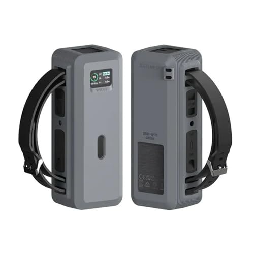 Silikonschutzhülle für Anker 737 Power Bank (PowerCore 24K), 1/4-Zoll-Mutternloch, reservierte weiche Silikonhülle für TF/SM-Karten mit tragbarem Griff, staubdicht, sturzsicher (Grau) von rokeblau