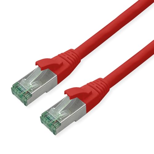 ROLINE RM Patchkabel Kat.6A S/FTP (PiMF), rot, 0,3 m von roline recycled material