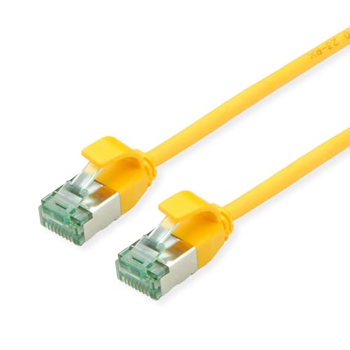 ROLINE RM U/FTP DataCenter Patchkabel Kat.6A (Class EA), Slim, gelb, 1,5 m von roline recycled material