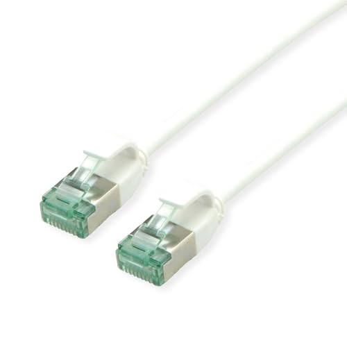 ROLINE RM U/FTP DataCenter Patchkabel Kat.6A (Class EA), Slim, weiß, 0,5 m von roline recycled material