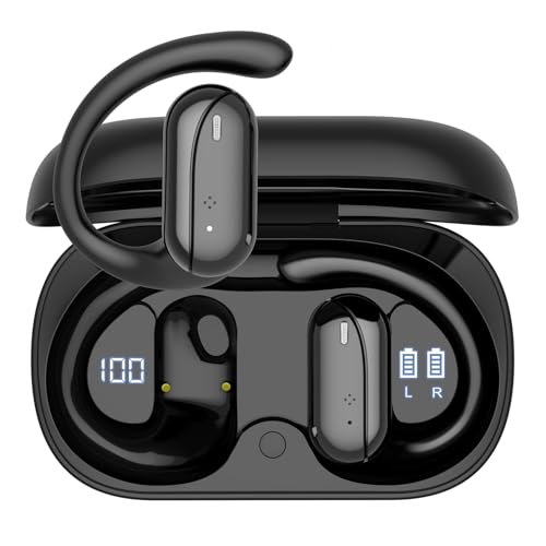 rongweiwang IPX7 wasserdichte Bluetooth Ohrhörer mit ENC Geräuschunterdrückung. Das Headset hält etwa 10 Stunden am Stück. ABS Bluetooth Ohrhörer, KI Übersetzungsköpfe von rongweiwang