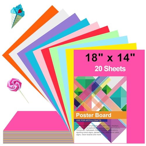rookea Vision-Tafeln, buntes Papier, 35,6 x 45,7 cm, blanko, Grafik-Display, Posterwand, Kartenpapier für Kinder, Schule, Klassenzimmer, Kunst, Bastelprojekte, Zeichnen, Scrapbooking, 20 Stück rookea Vision-Tafeln, buntes Papier, 35,6 x 45,7 cm, blanko, Grafik-Display, Posterwand, Kartenpapier für Kinder, Schule, Klassenzimmer, Kunst, Bastelprojekte, Zeichnen, Scrapbooking, 20 Stück von rookea
