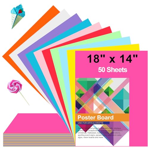 rookea Vision-Tafeln, buntes Papier, 35,6 x 45,7 cm, blanko, Grafik-Display, Posterwand, Kartenpapier für Kinder, Schule, Klassenzimmer, Kunst, Bastelprojekte, Zeichnen, Scrapbooking, 50 Stück rookea Vision-Tafeln, buntes Papier, 35,6 x 45,7 cm, blanko, Grafik-Display, Posterwand, Kartenpapier für Kinder, Schule, Klassenzimmer, Kunst, Bastelprojekte, Zeichnen, Scrapbooking, 50 Stück von rookea