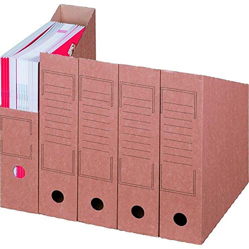 Ropipack Archiv-Stehsammler Zeitschriftensammler Archivbox Braun Karton 260 x 75 x 315 mm 20 Stück von ropipack