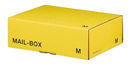 Ropipack Mailbox Versandkarton Versandbox wiederverschließbar Gelb 331 x 241 x 104 mm M - 20 Stück von ropipack