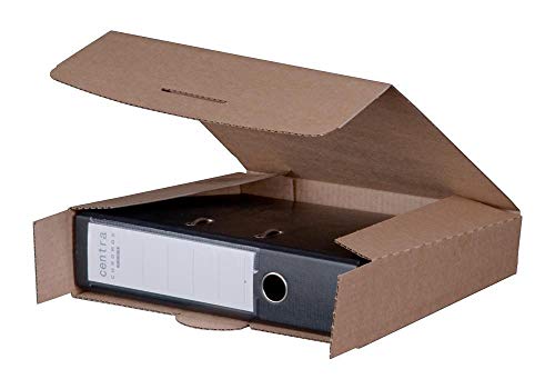 Ropipack Ordnerversandbox Ordner-Versandkartons 80 mm Braun 320 x 288 x 80 mm 20 Stück von ropipack