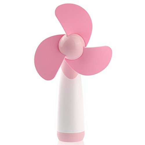 Handventilator Batterie Mini der Weichschaum-Blades Lüfter(Rosa) von rosenice