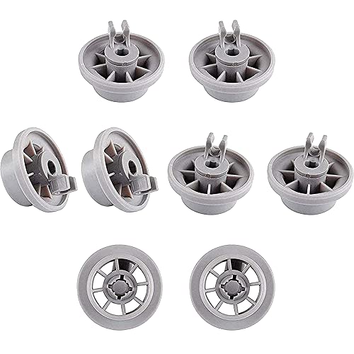 Spülmaschinen Rollen Unterkorbrollen Geschirrspüler Ersatzteile Dishwasher Wheels Universal Korbrollen für Spülmaschinen Unterkorb Bosch Neff 8 Stück Geeignet für Viele Spülmaschinen 165314 von rosepartyh