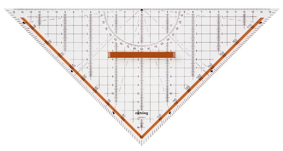 rotring Geometriedreieck Centro, mit abnehmbarem Griff rotring Geometriedreieck Centro, mit abnehmbarem Griff von rotring