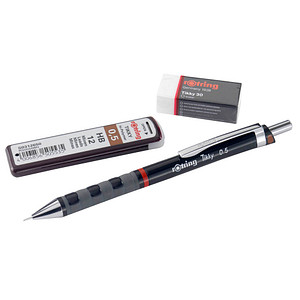 rotring Tikky Druckbleistift-Set schwarz HB 0,5 mm, 1 Set von rotring