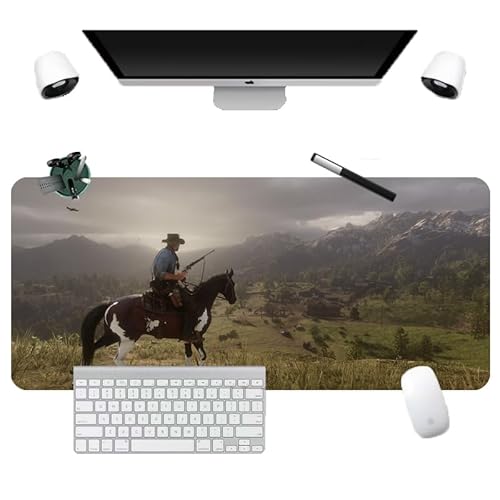 rrhhh Red Dead Redemption 2 Mauspad, rutschfest, 35,4 x 15,7 x 0,1 Zoll von rrhhh