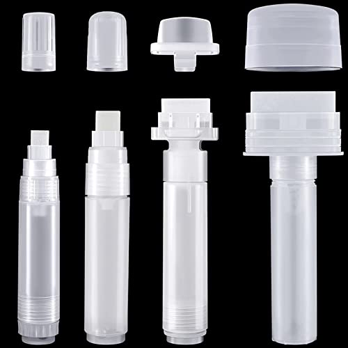 runrayay Set Mit 4 weißen Farbstiften, Leerer Nachfüllbarer Lackmarker Mit 4 Größe, Acryl-Permanent-Clear-Stift Für Kunstacryl, Öle, Aquarelle, Flecken, Farbstoffe, Tinten von runrayay