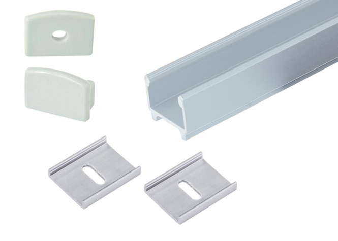 RUTEC Alu-Profil hoch 1St=2m B68415 18x23mm (f.Strips bis 18mm) inkl Zubehör von rutec Licht GmbH & Co. KG