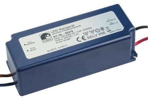 Rutec LED Netzgerät 24V 40W IP65 85479 dimmbar Phasenanschnitt, 108x44x32mm Rutec LED Netzgerät 24V 40W IP65 85479 dimmbar Phasenanschnitt, 108x44x32mm von rutec Licht GmbH & Co. KG