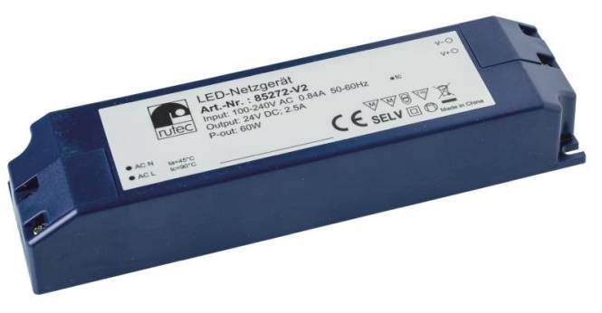 Rutec LED-Netzgerät 24V 60W 85272-V2 IP20 100-240V AC Druckklemmenanschluss Rutec LED-Netzgerät 24V 60W 85272-V2 IP20 100-240V AC Druckklemmenanschluss von rutec Licht GmbH & Co. KG