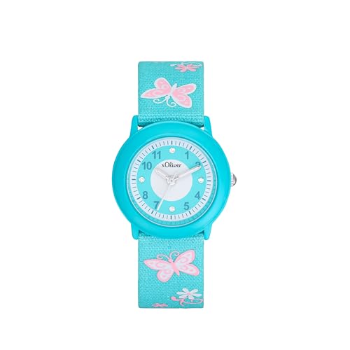 s.Oliver Armbanduhr Mädchen Kinder Quarzuhr Analog, mit Textil Armband, Blau, 3 bar Wasserdicht, Kommt in Uhren Geschenk Box, 2036749 s.Oliver Armbanduhr Mädchen Kinder Quarzuhr Analog, mit Textil Armband, Blau, 3 bar Wasserdicht, Kommt in Uhren Geschenk Box, 2036749 von s.Oliver