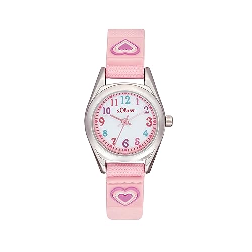 s.Oliver Armbanduhr Mädchen Kinder Quarzuhr Analog, mit Nylon Armband, Silber, 3 bar Wasserdicht, Kommt in Uhren Geschenk Box, 2036765 s.Oliver Armbanduhr Mädchen Kinder Quarzuhr Analog, mit Nylon Armband, Silber, 3 bar Wasserdicht, Kommt in Uhren Geschenk Box, 2036765 von s.Oliver