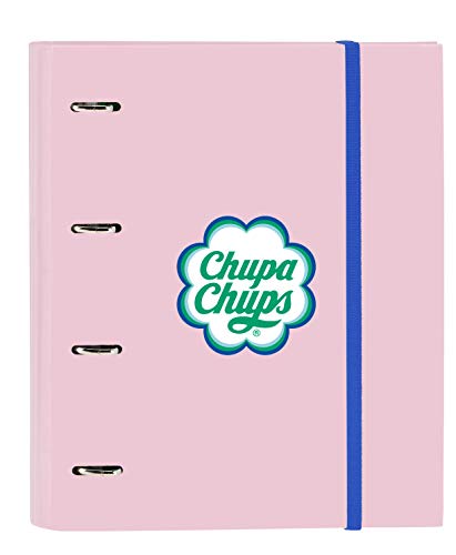 Chupa Chups Ordner mit 4 Ringen, 30 mm, mit 100 Blatt A4, 270 x 35 x 320 mm von safta