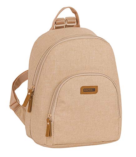 SAFTA Rucksack für Kinder, Unisex, 1 Stück, beige, M, jugendliche von safta