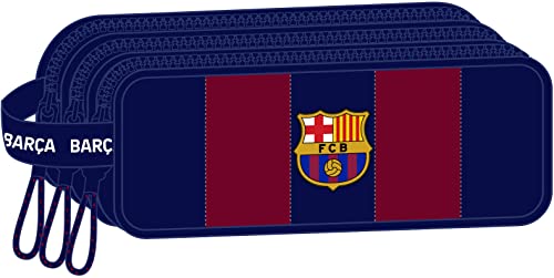 Safta FC BARCELONA – Triple Zip Pencil Case, Children's Pencil Case, Ideal for Children from 5 to 14 Years, Comfortabl von safta