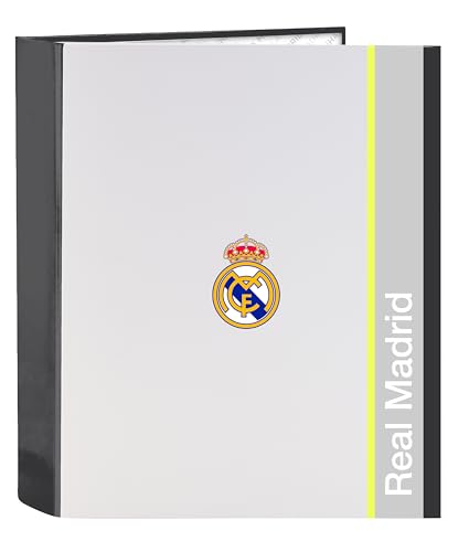 Safta Real Madrid Equiicion 25/26 Ringordner, Folio, 4 Ringe, ideal für Kinder verschiedener Altersgruppen, bequem und vielseitig, Qualität und Widerstandsfähigkeit, 27 x 6 x 33 cm, weiß, M, Casual Safta Real Madrid Equiicion 25/26 Ringordner, Folio, 4 Ringe, ideal für Kinder verschiedener Altersgruppen, bequem und vielseitig, Qualität und Widerstandsfähigkeit, 27 x 6 x 33 cm, weiß, M, Casual von safta