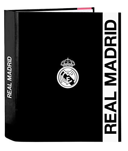 Safta - Real Madrid Folio-Ordner mit 4 Ringen, weiß/schwarz, 270 x 60 x 330 mm (512054657) von safta