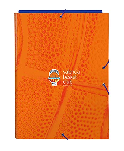 Safta - Valencia Basket Folio-Ordner mit 3 Klappen, blau/orange, 260 x 25 x 335 mm (512084068) von safta