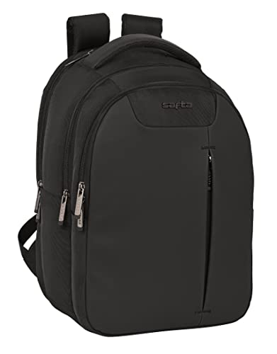 safta - Laptop-Rucksack 39,6 cm (15,6 Zoll) und 35,6 cm (14,1 Zoll) + USB Business Black 31 x 45 x 23 cm, mehrfarbig (642200437) von safta