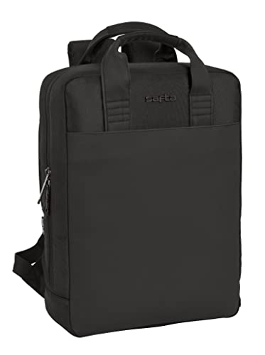 safta - Laptoprucksack 13,3 Zoll + USB Business Black 29 x 39 x 11 cm, mehrfarbig (642200362) von safta