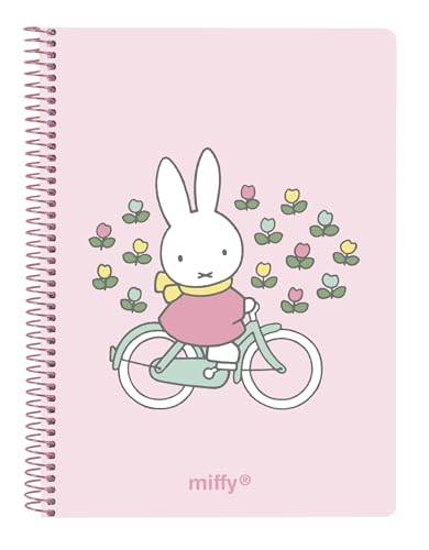 safta MIFFY FLORES - Notizbuch, 120 Blatt, A6, fester Einband, ideal für Kinder unterschiedlichen Alters, bequem und vielseitig, Qualität und Widerstandsfähigkeit, 11,8 x 14,6 cm, Pink, M, Lässig safta MIFFY FLORES - Notizbuch, 120 Blatt, A6, fester Einband, ideal für Kinder unterschiedlichen Alters, bequem und vielseitig, Qualität und Widerstandsfähigkeit, 11,8 x 14,6 cm, Pink, M, Lässig von safta